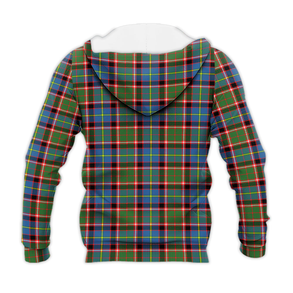 Norvel Tartan Knitted Hoodie with Family Crest - Tartan Vibes Clothing