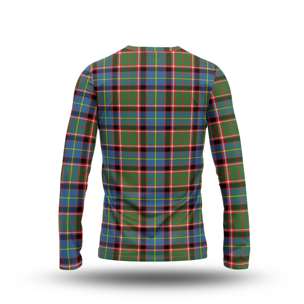 Norvel Tartan Long Sleeve T-Shirt with Family Crest - Tartan Vibes Clothing