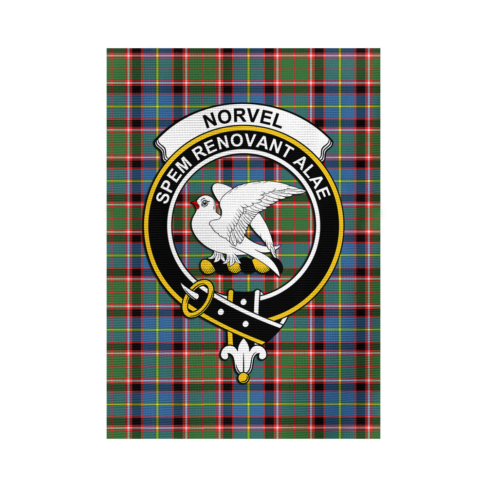Norvel Tartan Flag with Family Crest - Tartan Vibes Clothing