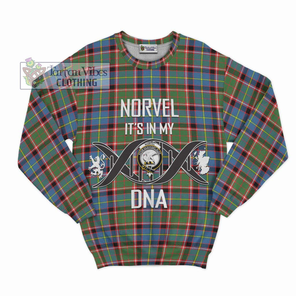 Norvel Tartan Sweatshirt with Family Crest DNA In Me Style - Tartan Vibes Clothing