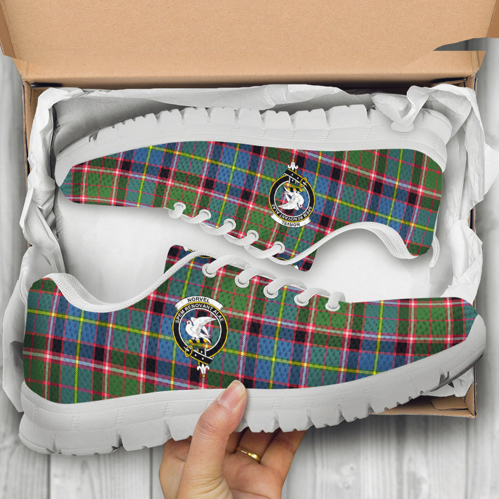 Norvel Tartan Sneakers with Family Crest - Tartan Vibes Clothing