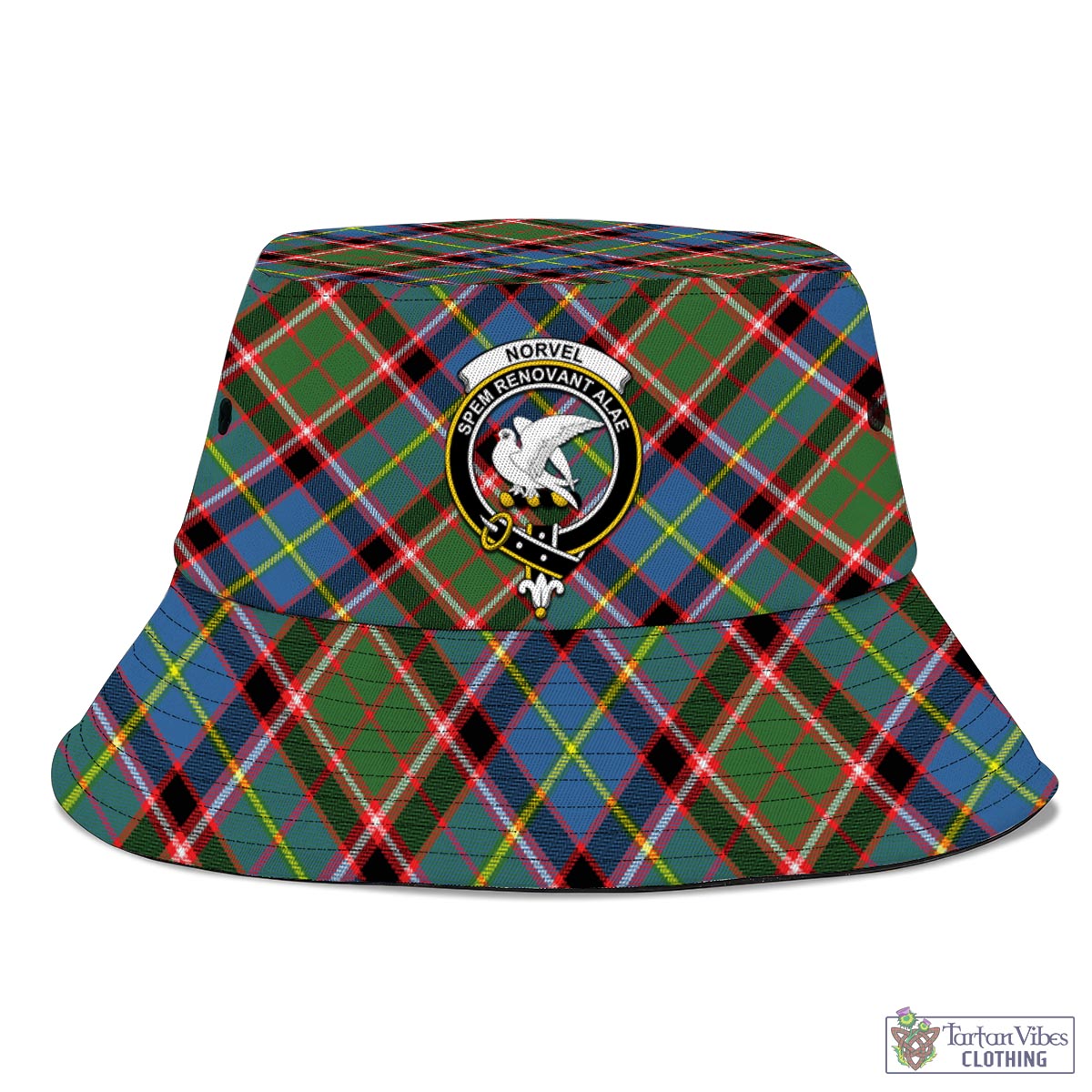 Norvel Tartan Bucket Hat with Family Crest - Tartan Vibes Clothing