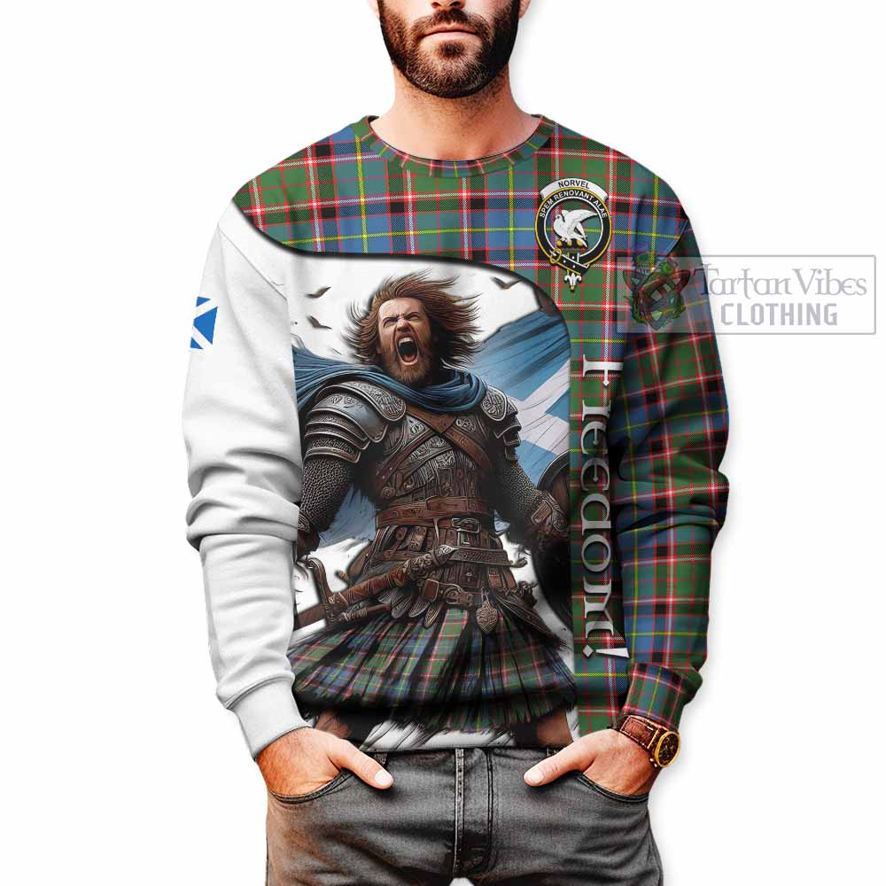 Norvel Crest Tartan Sweatshirt Inspired by the Freedom of Scottish Warrior - Tartan Vibes Clothing