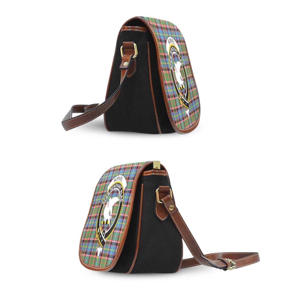 Norvel Tartan Saddle Bag with Family Crest - Tartan Vibes Clothing