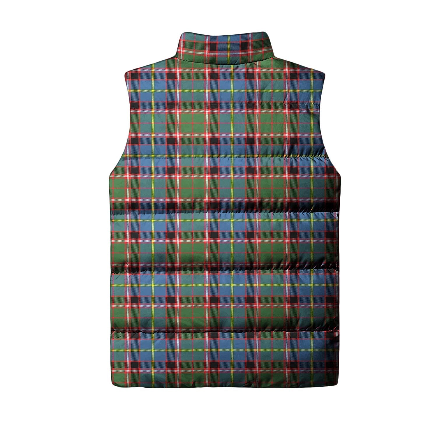 Norvel Tartan Sleeveless Puffer Jacket with Family Crest - Tartan Vibes Clothing