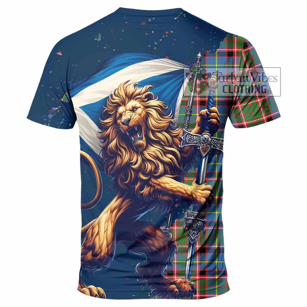 Norvel Tartan Family Crest T-Shirt with Scottish Majestic Lion - Tartan Vibes Clothing