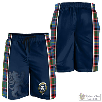 Norvel Tartan Men's Shorts with Family Crest and Lion Rampant Vibes Sport Style - Tartan Vibes Clothing