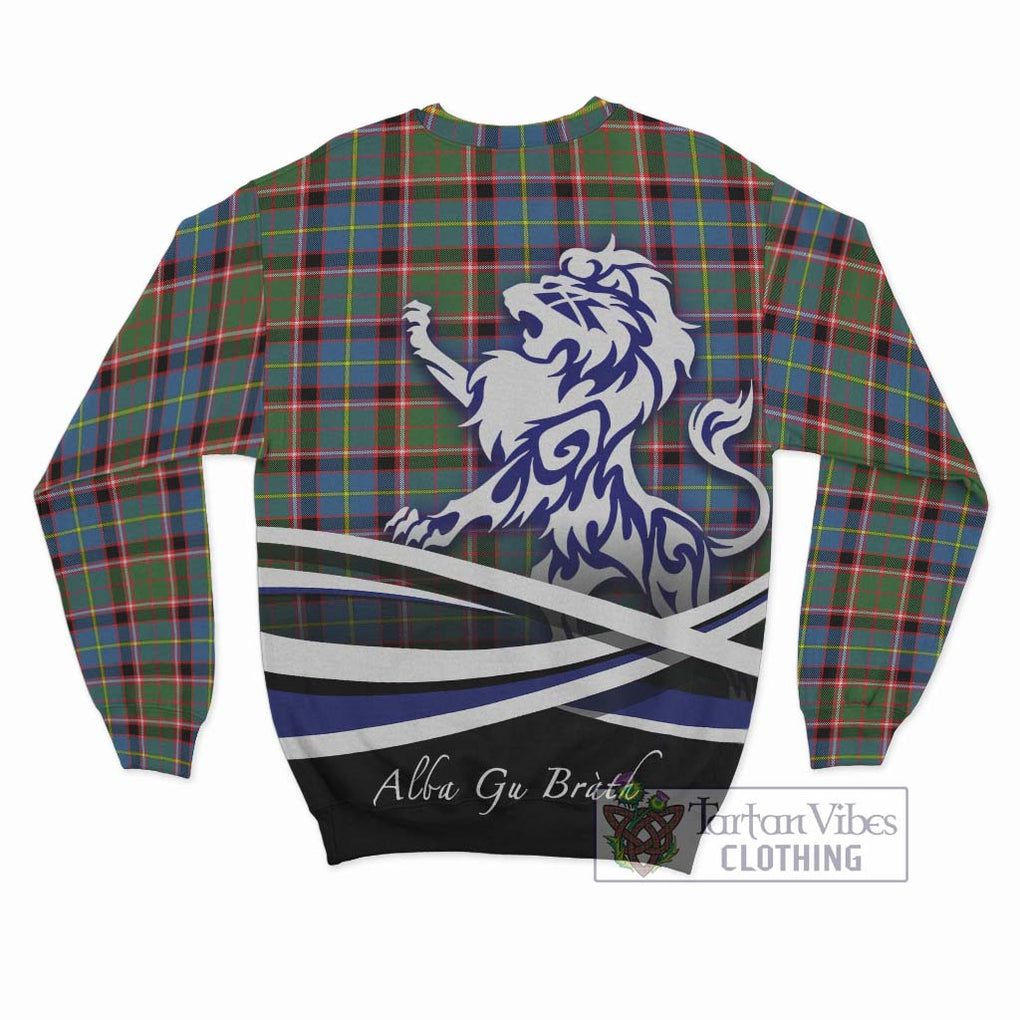 Norvel Tartan Sweatshirt with Alba Gu Brath Regal Lion Emblem - Tartan Vibes Clothing
