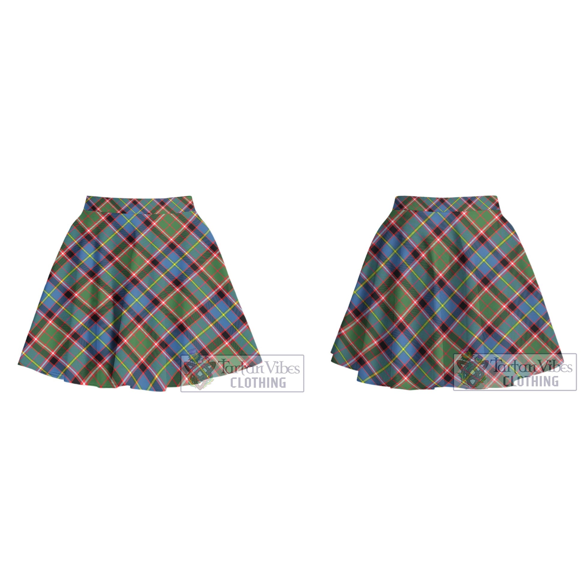 Norvel Tartan Women's Plated Mini Skirt Cross Style - Tartan Vibes Clothing