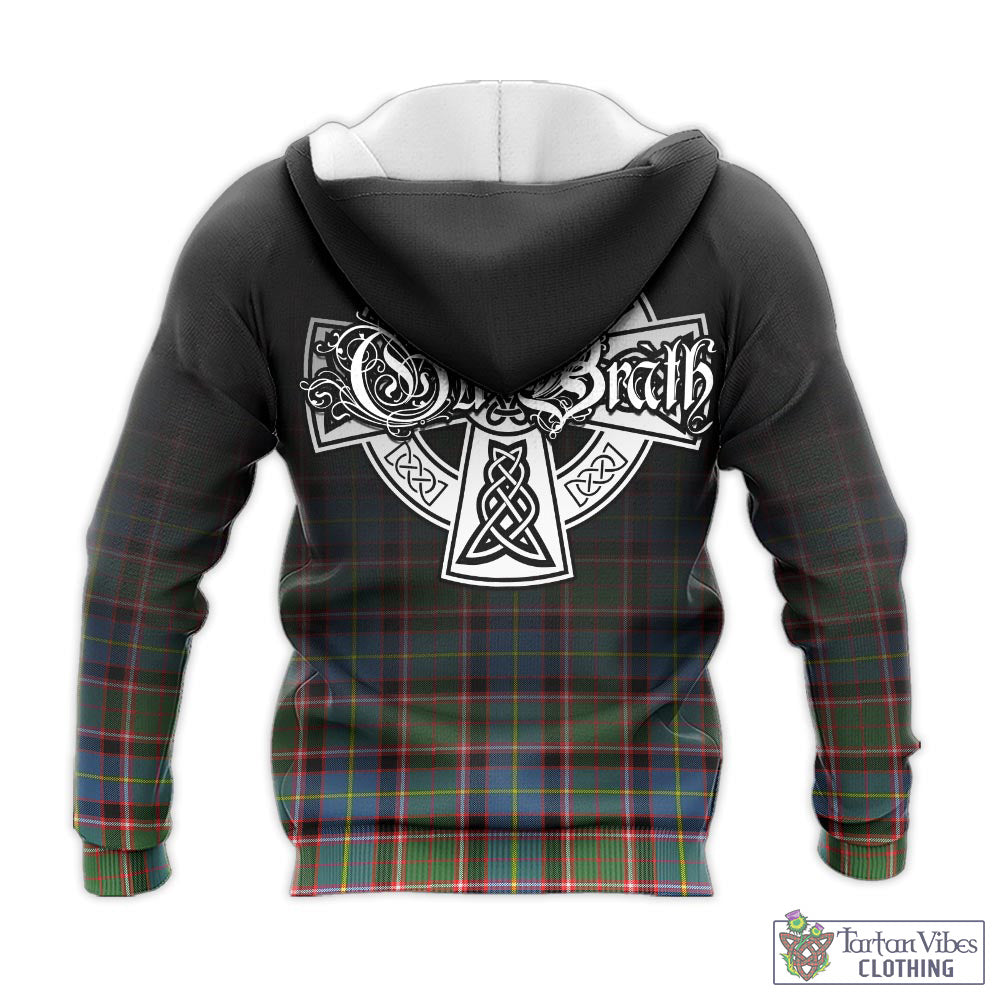 Norvel Tartan Knitted Hoodie Featuring Alba Gu Brath Family Crest Celtic Inspired - Tartan Vibes Clothing
