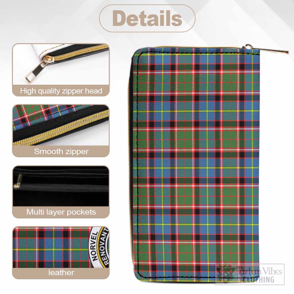 Norvel Tartan Women's Leather Wallet with Family Crest - Tartan Vibes Clothing