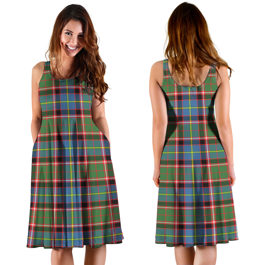 Norvel Tartan Sleeveless Midi Womens Dress - Tartan Vibes Clothing