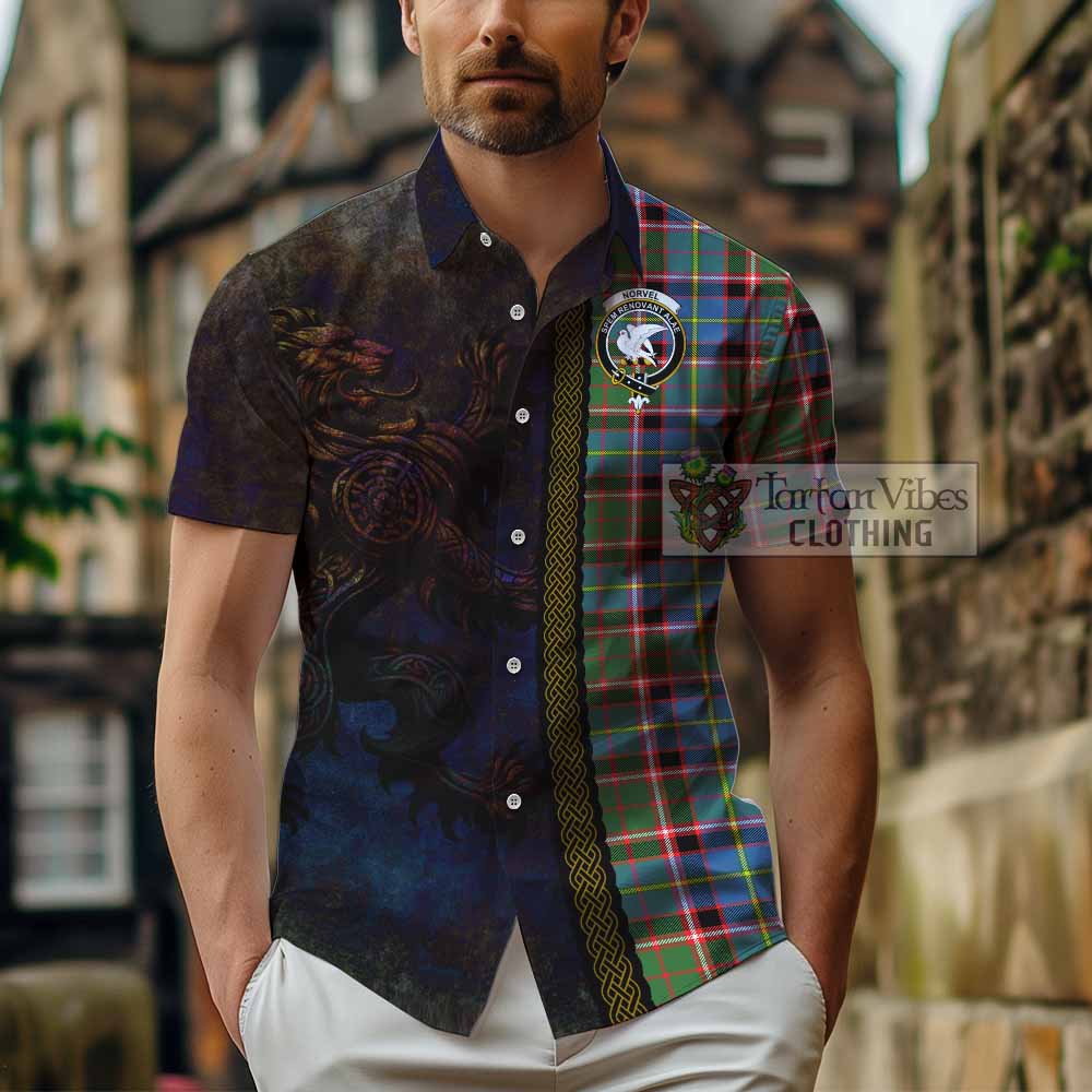 Norvel Tartan Family Crest Hawaiian Shirt Alba Gu Brath Be Brave Lion Ancient Style - Tartan Vibes Clothing