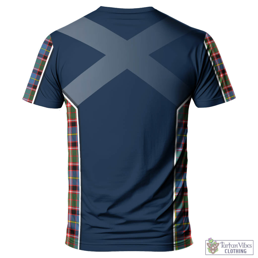 Tartan Vibes Clothing Norvel Tartan T-Shirt with Family Crest and Lion Rampant Vibes Sport Style