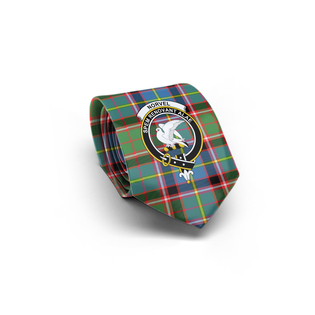 Norvel Tartan Classic Necktie with Family Crest - Tartan Vibes Clothing