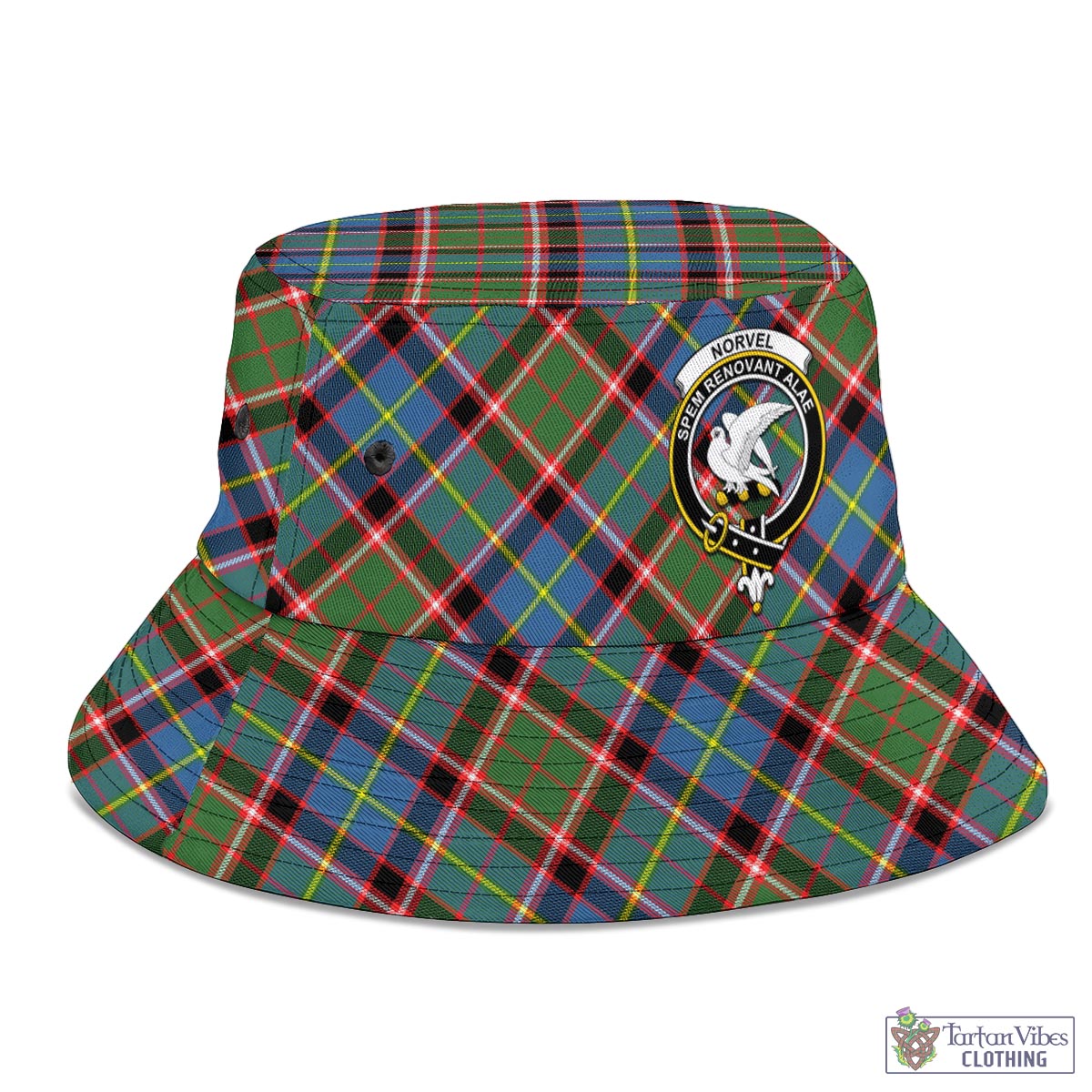 Norvel Tartan Bucket Hat with Family Crest - Tartan Vibes Clothing