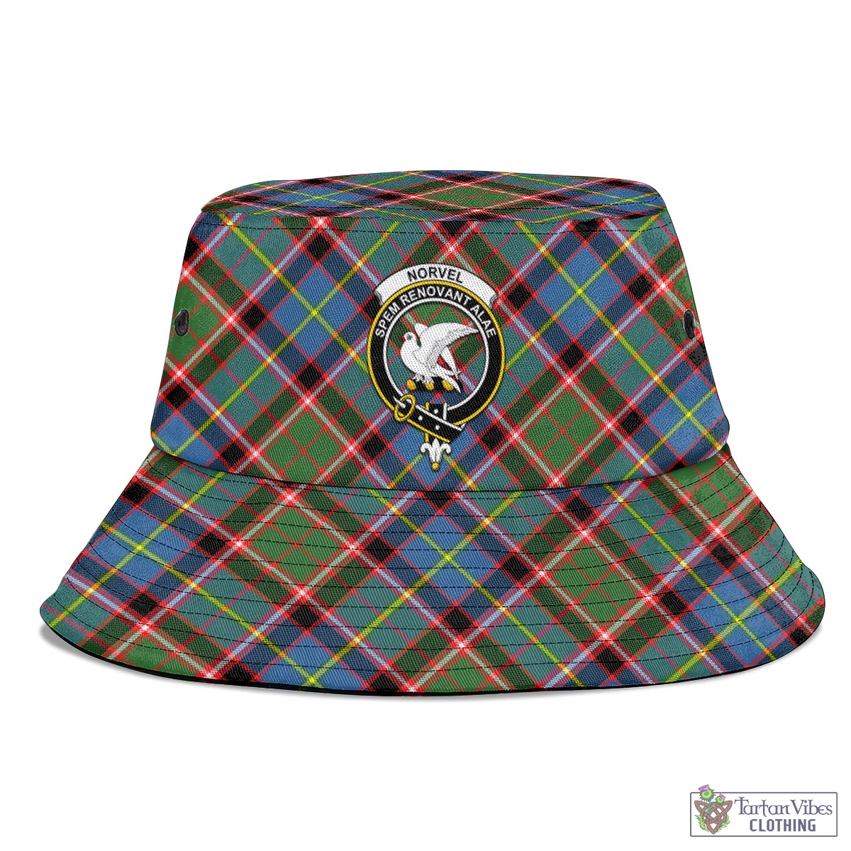 Norvel Tartan Bucket Hat with Family Crest - Tartan Vibes Clothing