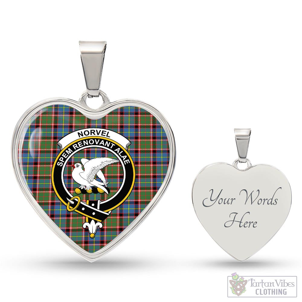 Norvel Tartan Heart Necklace with Family Crest Luxury Necklace (Silver) Yes - Tartan Vibes Clothing