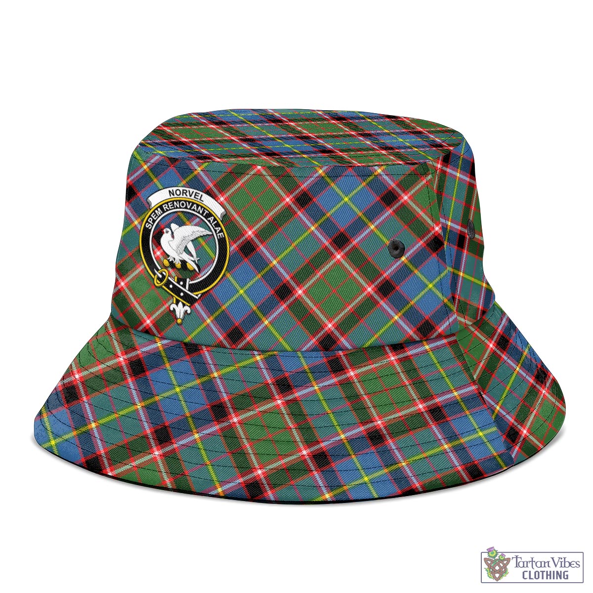 Norvel Tartan Bucket Hat with Family Crest - Tartan Vibes Clothing