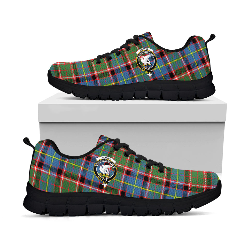 Norvel Tartan Sneakers with Family Crest - Tartan Vibes Clothing