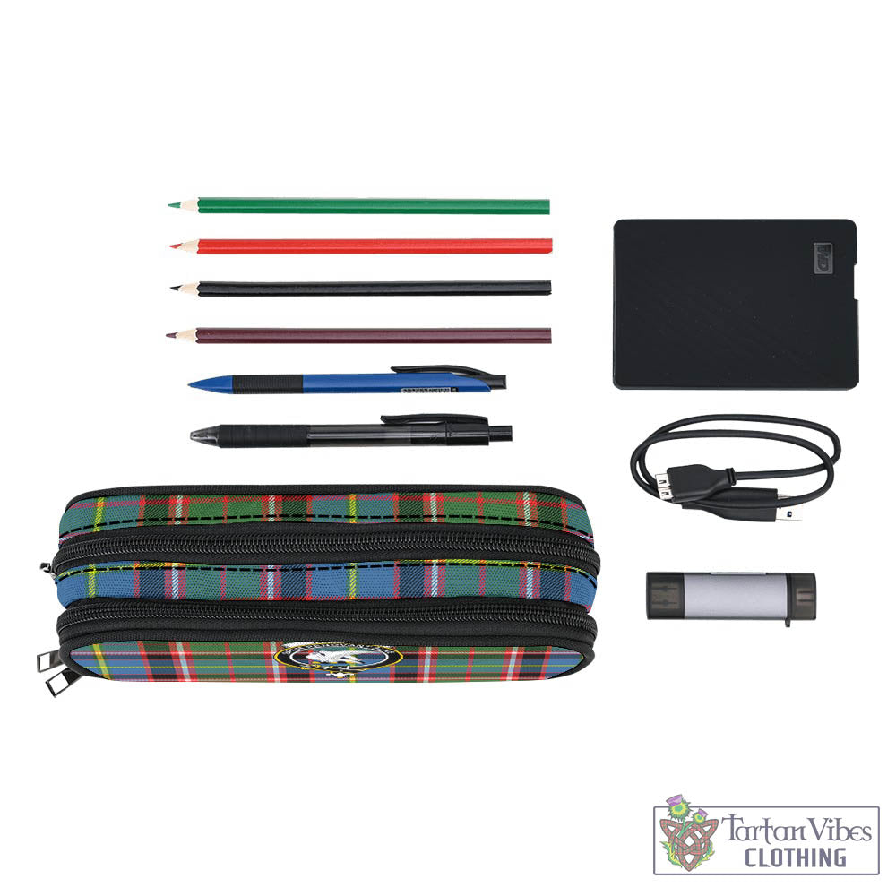 Norvel Tartan Pen and Pencil Case with Family Crest - Tartan Vibes Clothing