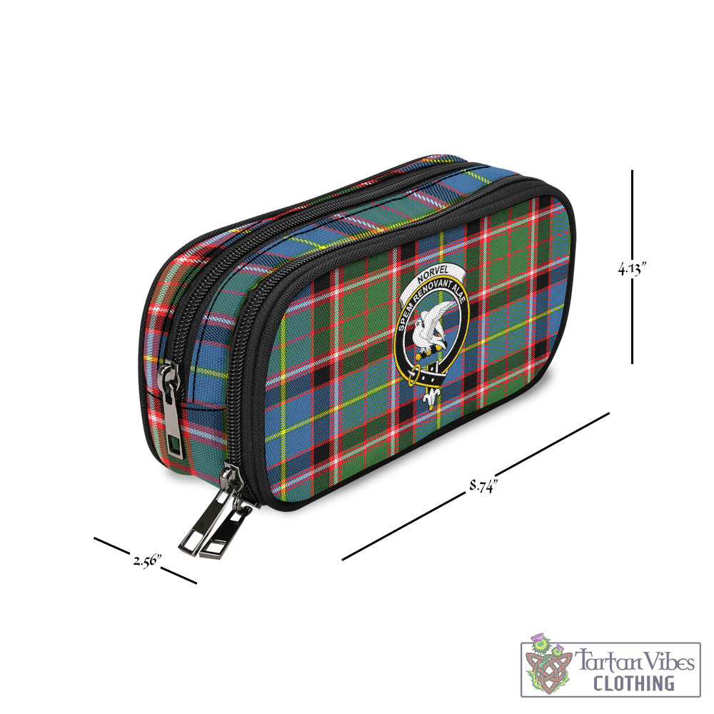 Norvel Tartan Pen and Pencil Case with Family Crest - Tartan Vibes Clothing