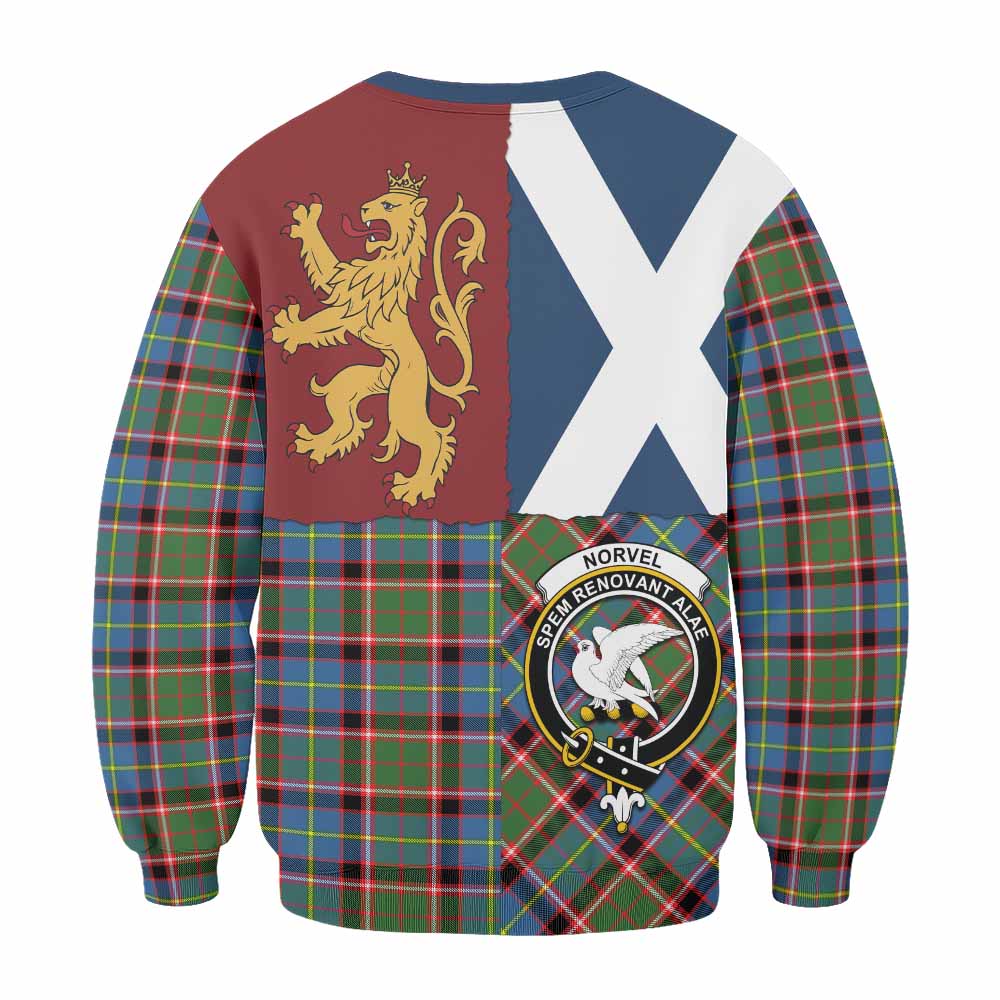 Norvel Crest Tartan Sweatshirt with Lion Rampant Saltire Style