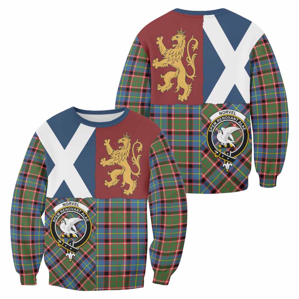 Norvel Crest Tartan Sweatshirt with Lion Rampant Saltire Style