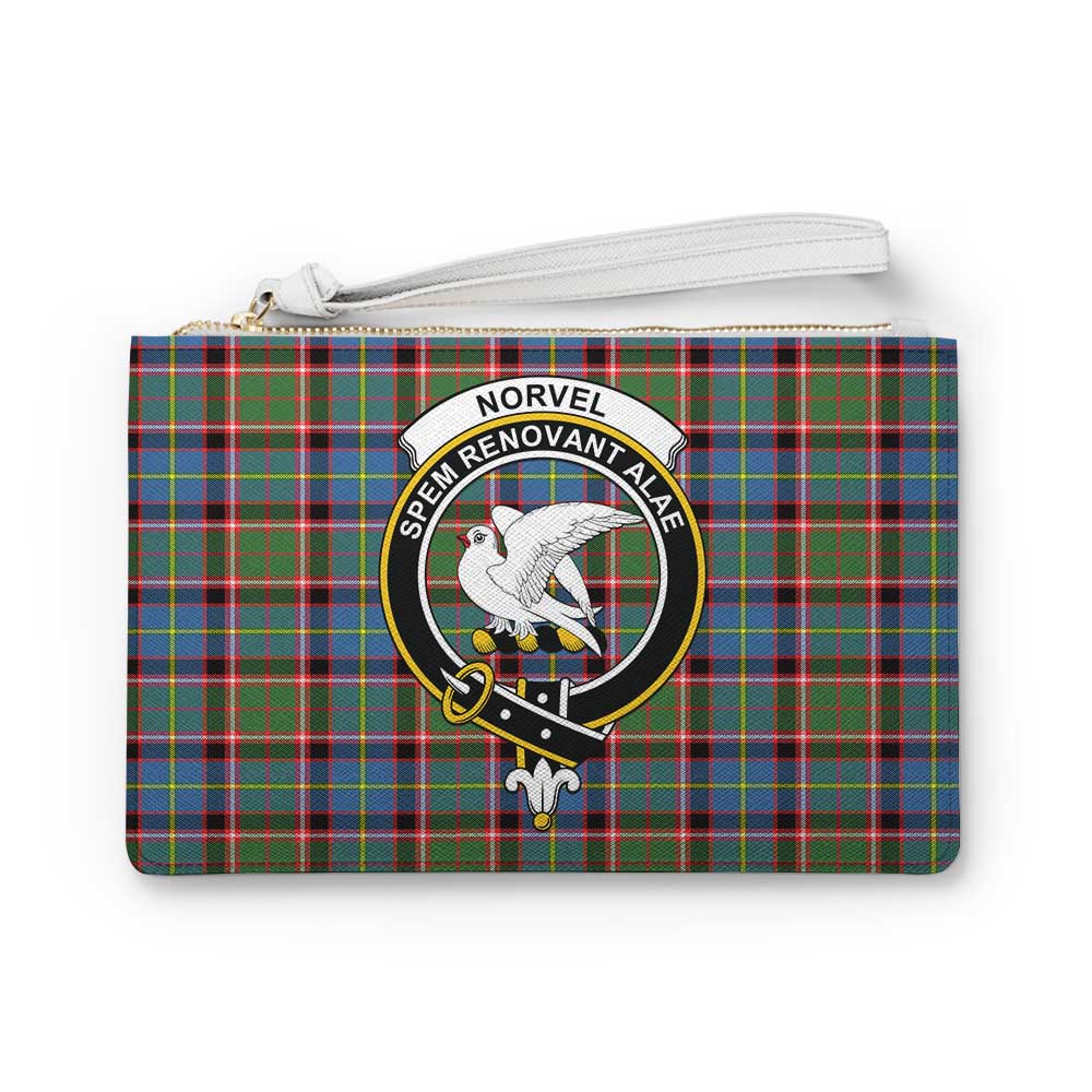 Tartan Vibes Clothing Norvel Family Crest Tartan Clutch Bag