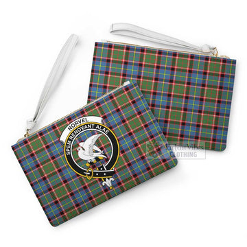 Tartan Vibes Clothing Norvel Family Crest Tartan Clutch Bag