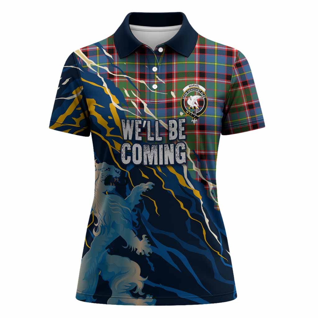 Norvel Scotland Tartan Women Polo Shirt WC2026 Football - We'll Be Coming