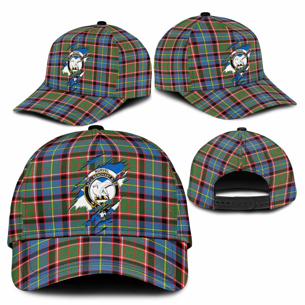 Norvel Tartan Classic Cap with Family Crest In Me Style