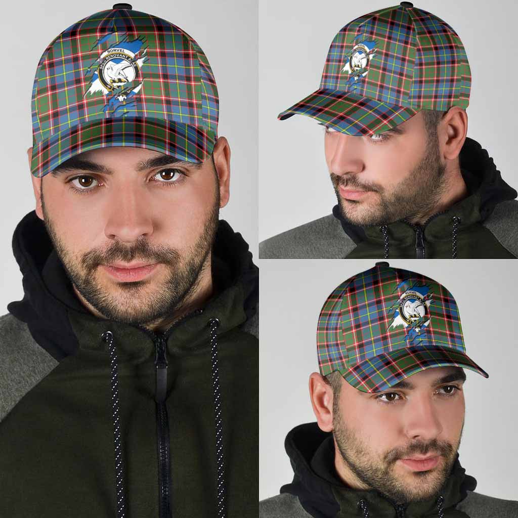 Norvel Tartan Classic Cap with Family Crest In Me Style