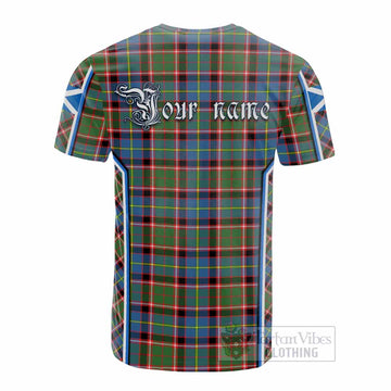 Norvel Tartan Crest Cotton T-shirt Scotland Coat of Arm Flag Style - Tartan Vibes Clothing