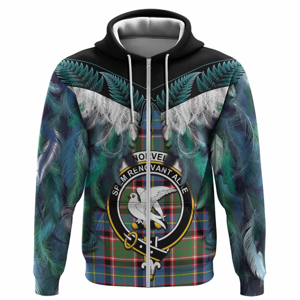 Norvel Tartan Crest Hoodie New Zealand Maori Korowai Cloak