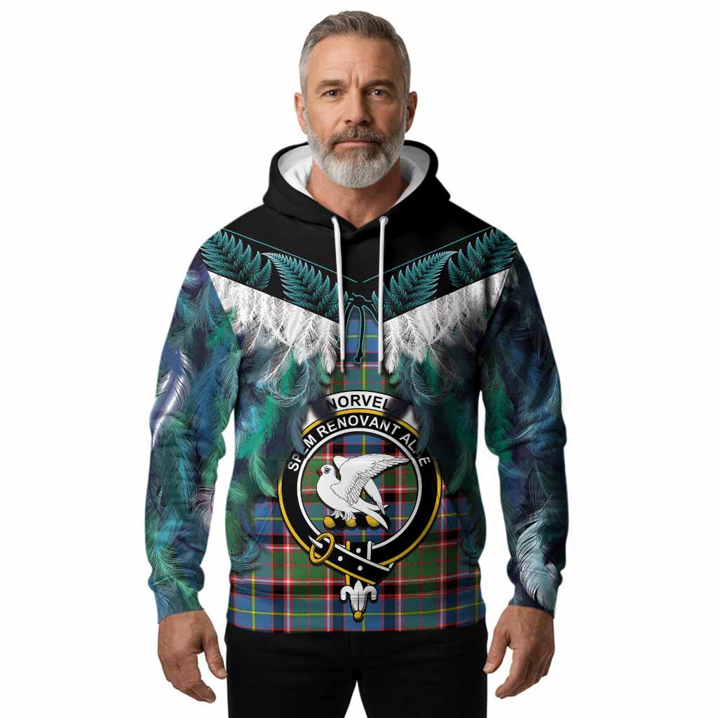 Norvel Tartan Crest Hoodie New Zealand Maori Korowai Cloak