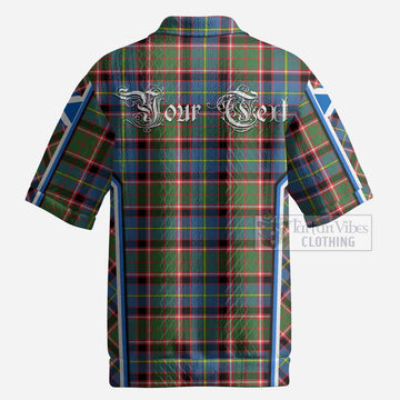 Norvel Tartan Crest Men’s Polo Sweater Top Scotland Coat of Arm Flag Style