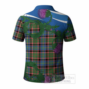Norvel Tartan Family Crest Polo Shirt Thistle in Minimalism