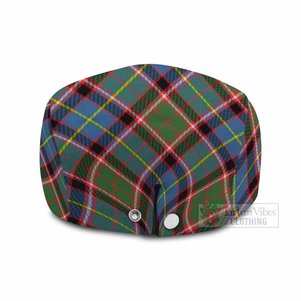 Norvel Tartan Flat Cap, Jeff Cap Cross Style with Family Crest - Tartan Vibes Clothing