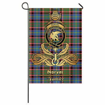 Norvel Tartan Garden Flag with Highland Thistle Cherish Family Crest Style - Tartan Vibes Clothing
