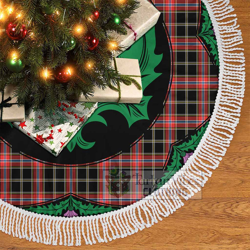 Norwegian Tartan Christmas Tree Skirt Scottish Thistle Style - Tartan Vibes Clothing