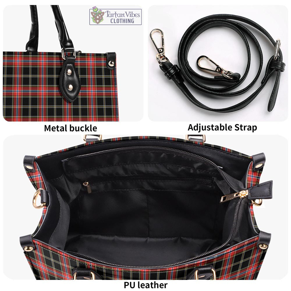 Norwegian Night Tartan Luxury Leather Handbags - Tartan Vibes Clothing