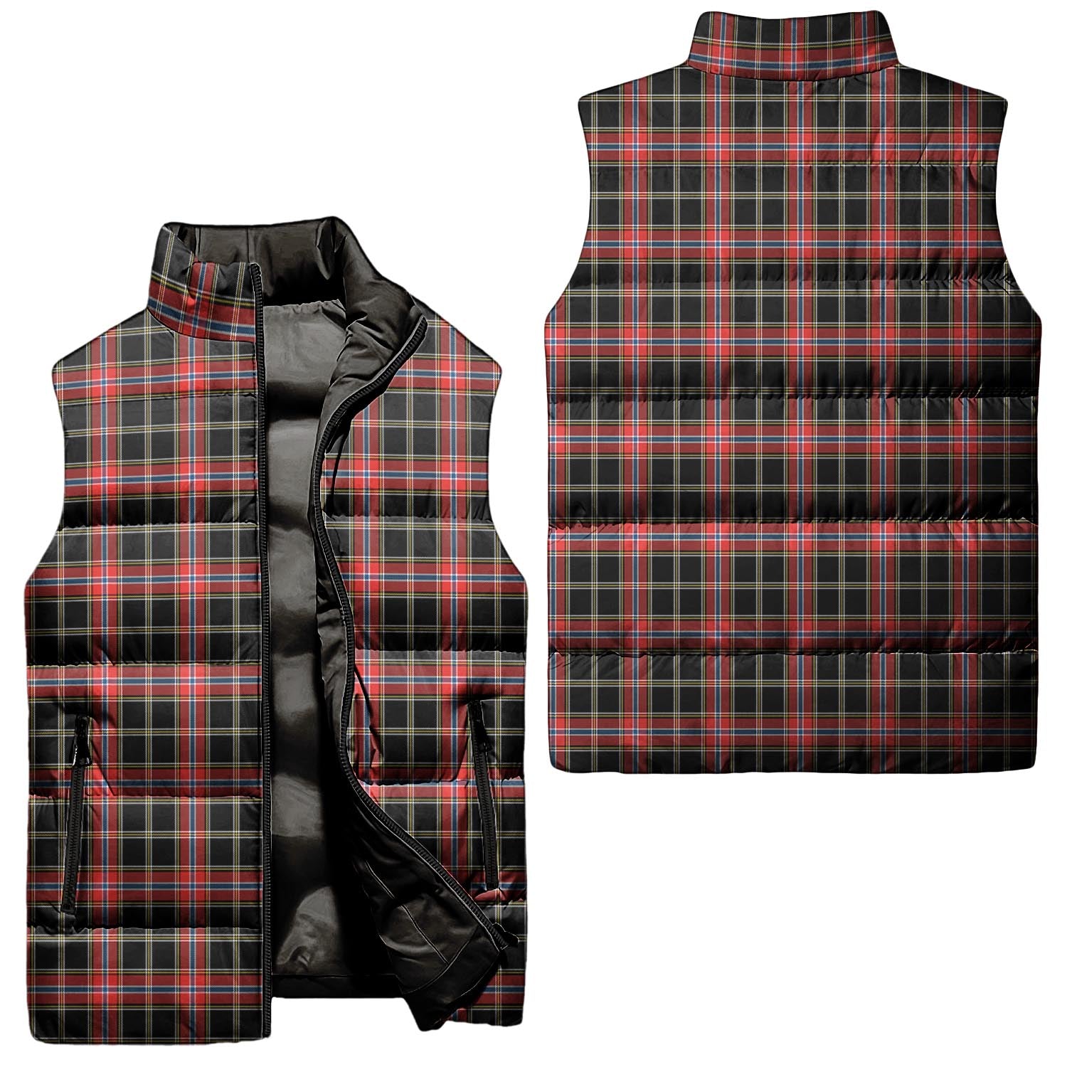 Norwegian Night Tartan Sleeveless Puffer Jacket Unisex - Tartanvibesclothing