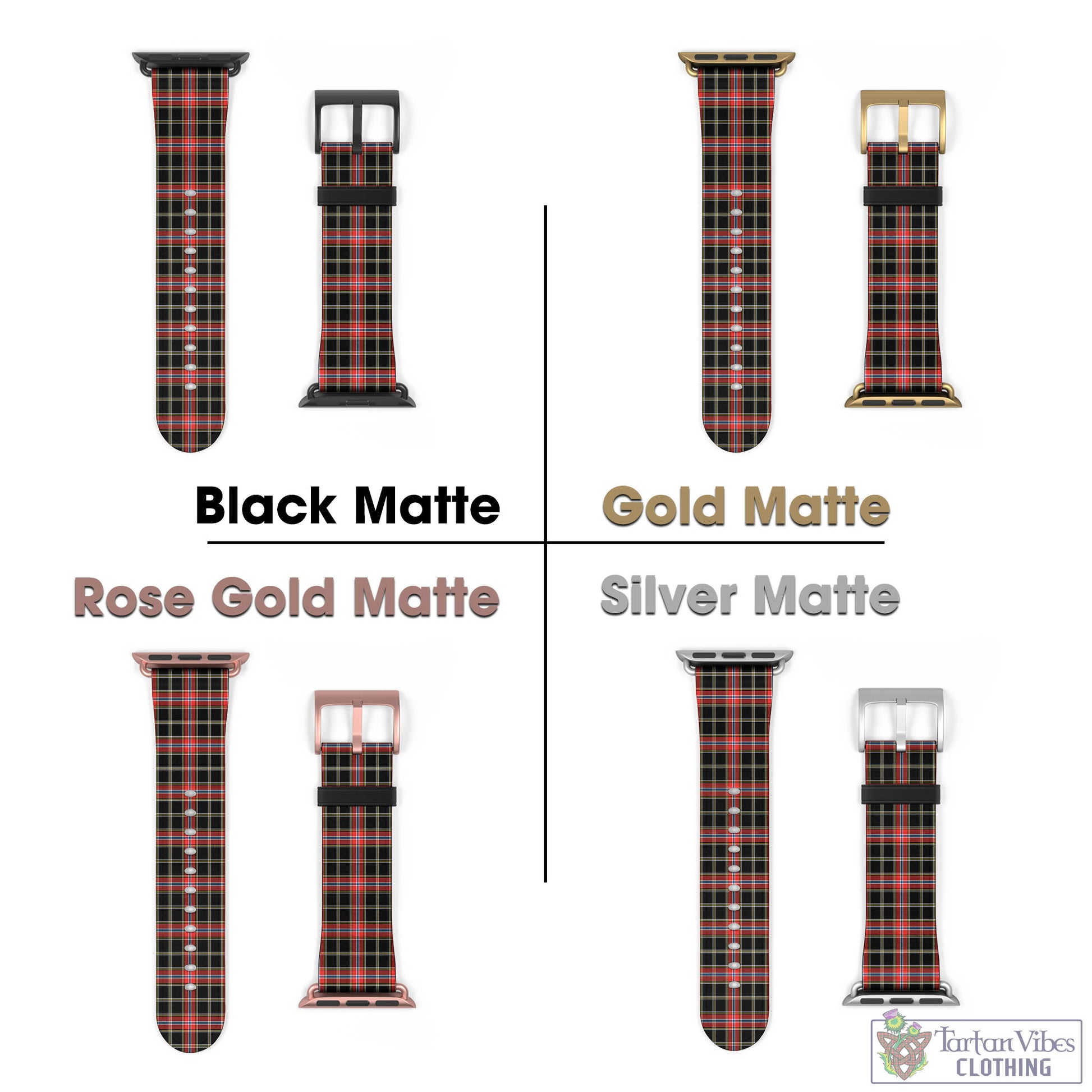 Norwegian Night Tartan Watch Band 42 - 45 mm - Tartan Vibes Clothing
