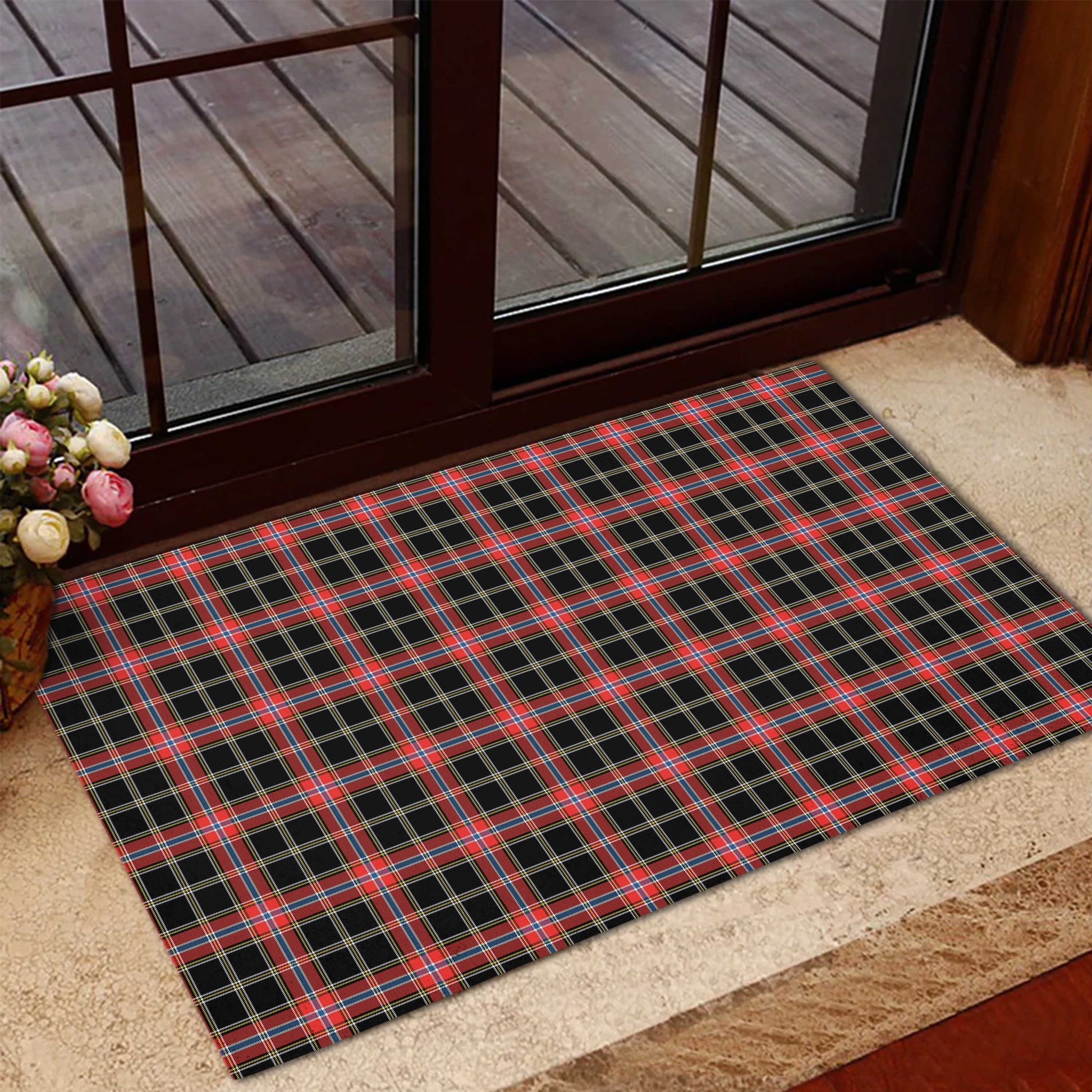 Norwegian Night Tartan Rubber Doormat L 60*90cm - Tartan Vibes Clothing