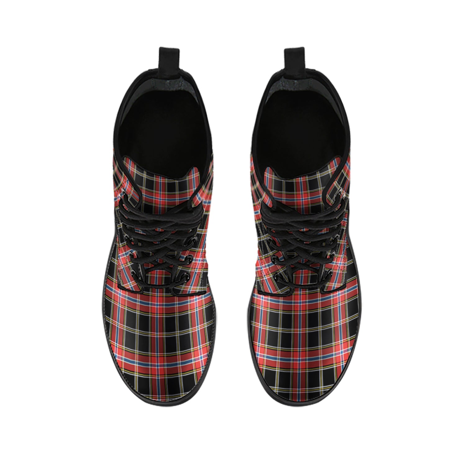 Norwegian Night Tartan Leather Boots - Tartan Vibes Clothing