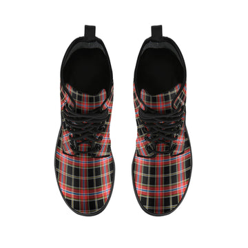 Norwegian Night Tartan Leather Boots - Tartan Vibes Clothing