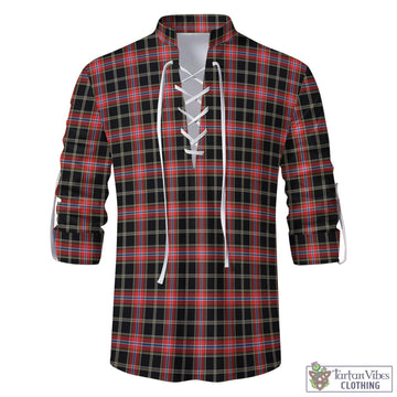 Norwegian Night Tartan Men's Scottish Traditional Jacobite Ghillie Kilt Shirt
