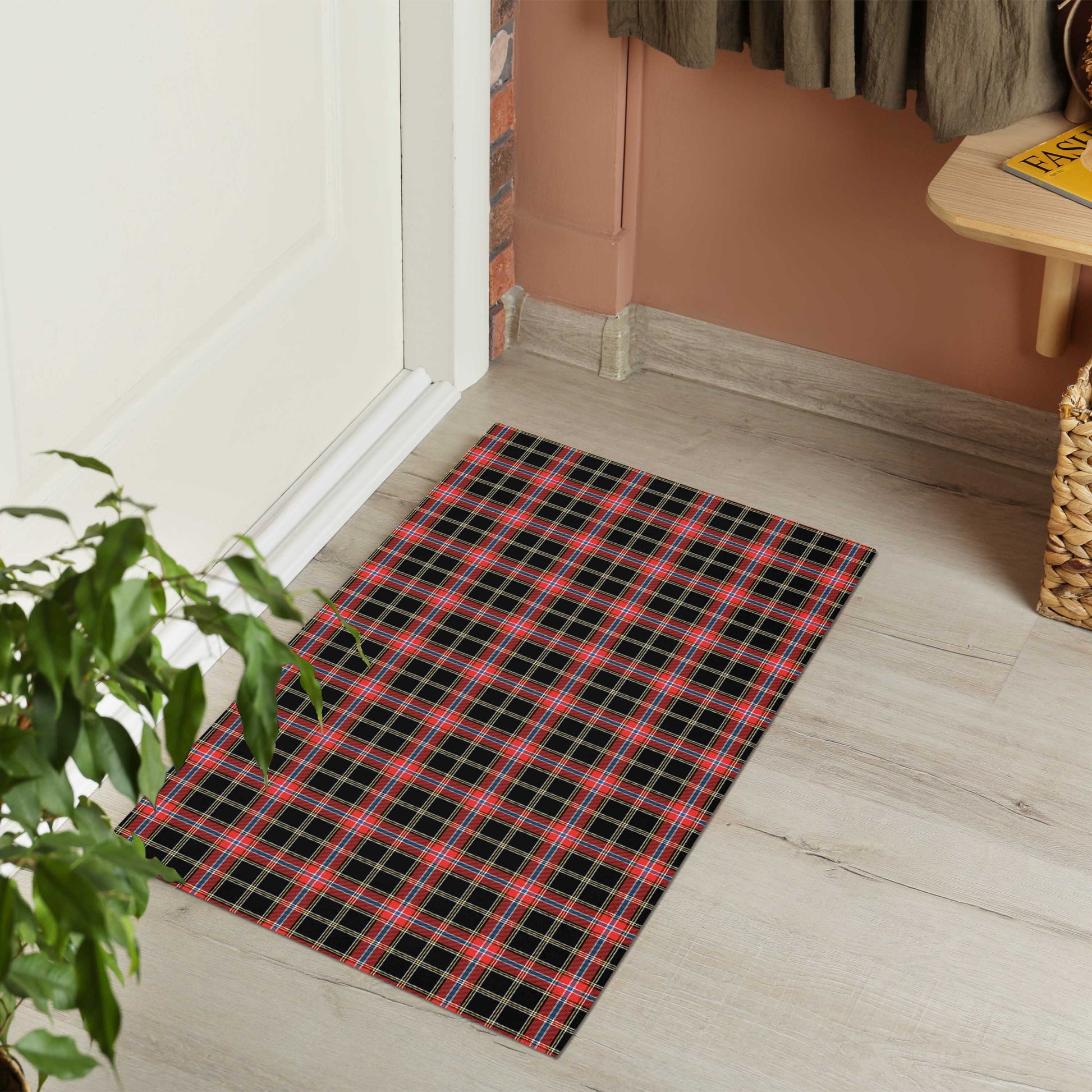 Norwegian Night Tartan Rubber Doormat - Tartan Vibes Clothing
