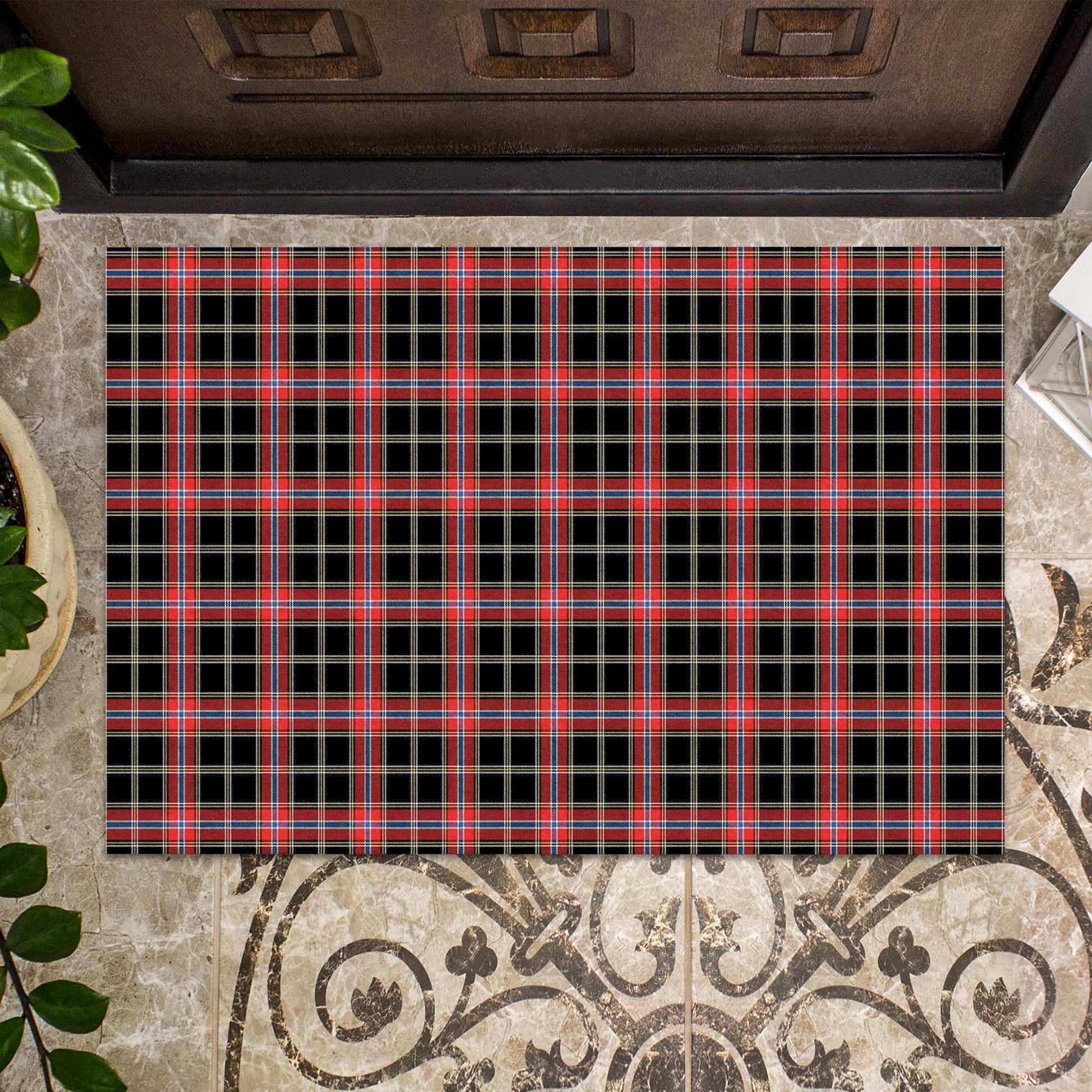 Norwegian Night Tartan Rubber Doormat - Tartan Vibes Clothing
